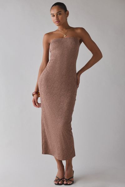 UO Nora Jersey Knit Tube Midi Dress