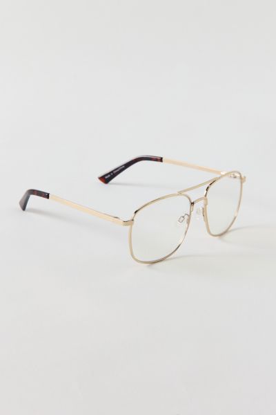 Urban Outfitters Mike Aviator Blue Light Glasses In Clear, Men's At  In Transparent