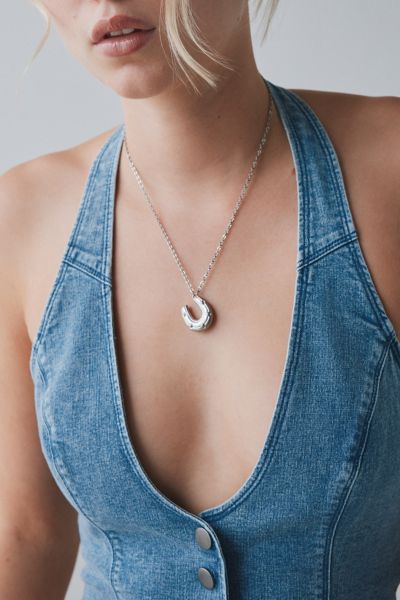 Lucky Horseshoe Pendant Charm Necklace