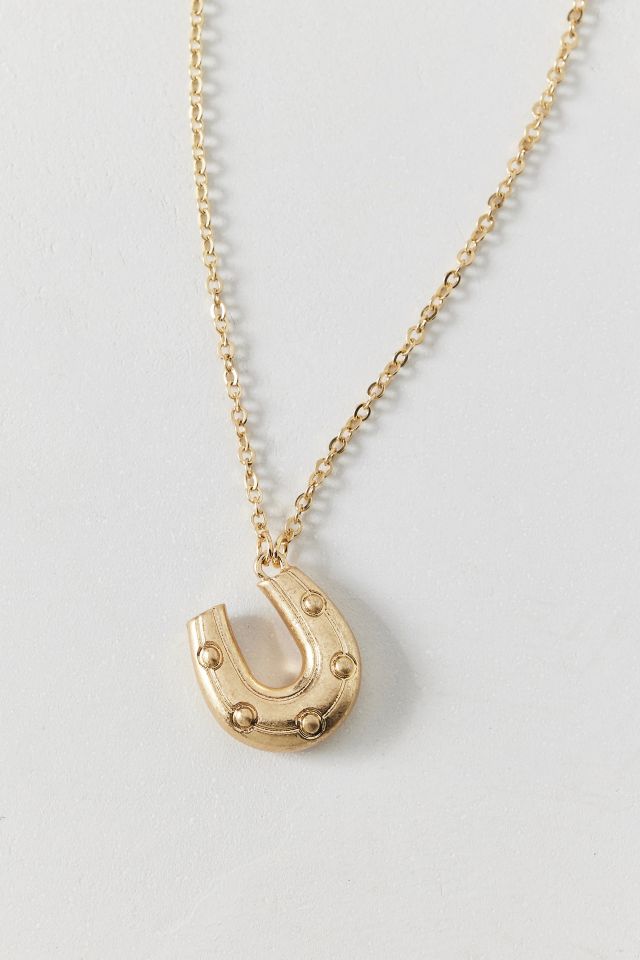 Collier à Breloques Pendentif Fer à Cheval Porte-Bonheur #2