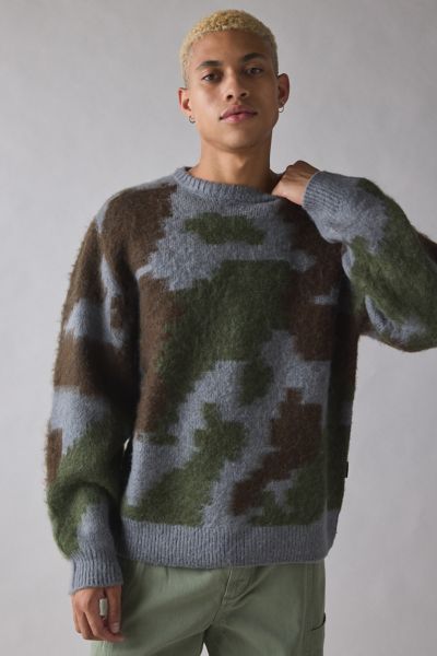 Gramicci Camo Pattern Crew Neck Sweater