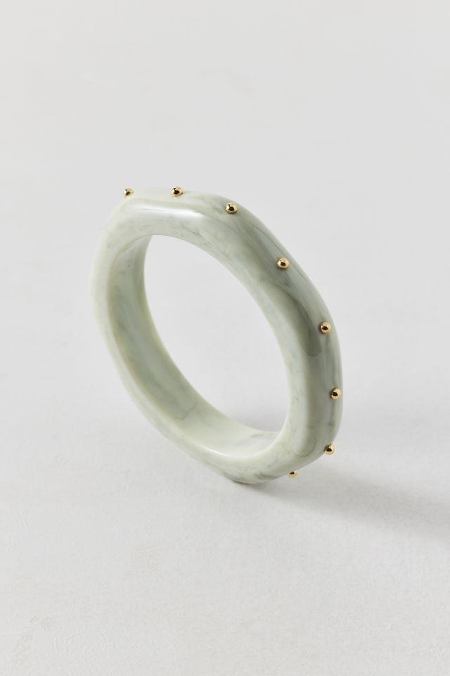 Metal Studded Chunky Bangle Bracelet