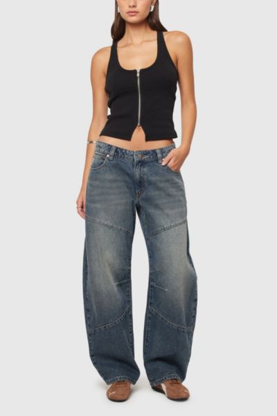 Shop Abrand Jeans 99 Low Barrel Jean In Amalie, Women's At Urban Outfitters