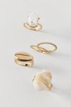 Emery Pearl And Shell Ring Set
