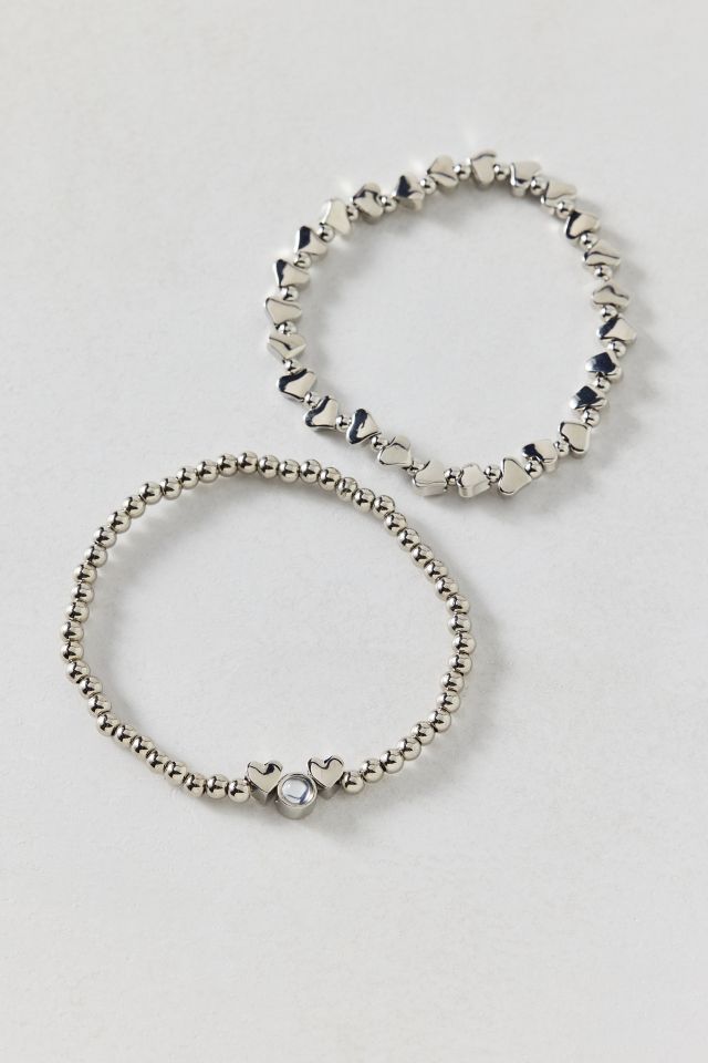 Orion Metal Heart Stretch Bracelet Set #2