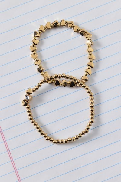Orion Metal Heart Stretch Bracelet Set