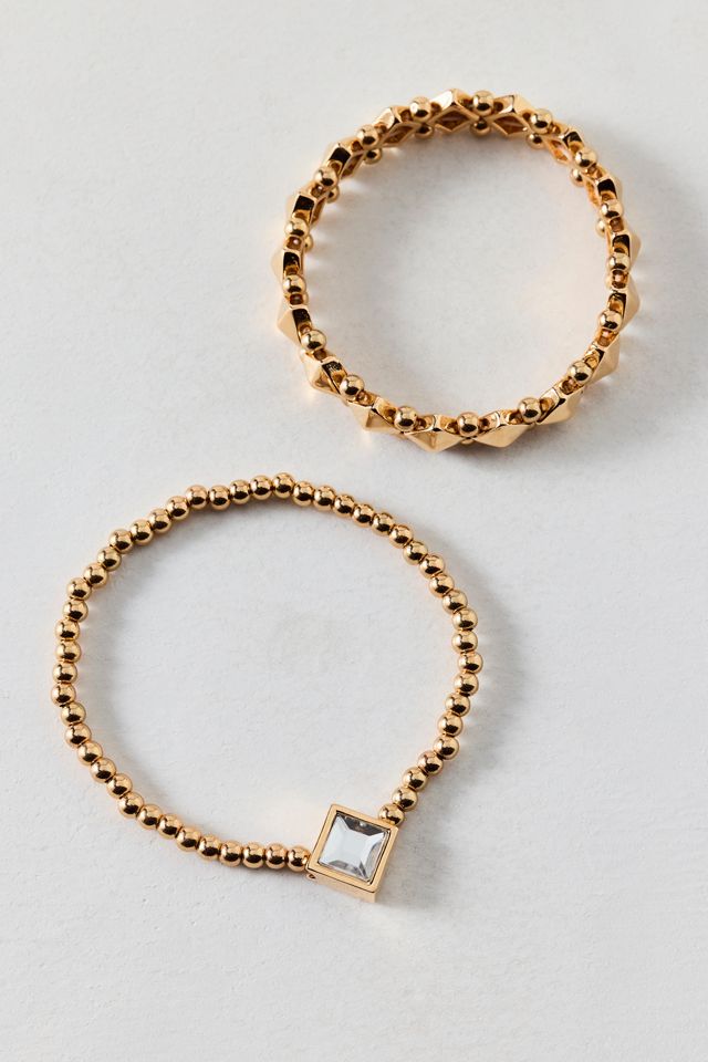 Chiron Rhinestone Metal Stretch Bracelet Set #1