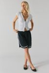 Silence + Noise Penny Polka Dot Button-Front Cropped Shirt