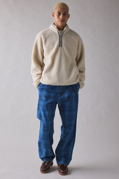 Gramicci Og Plaid Denim Pant In Blue, Men's At Urban Outfitters In Blue