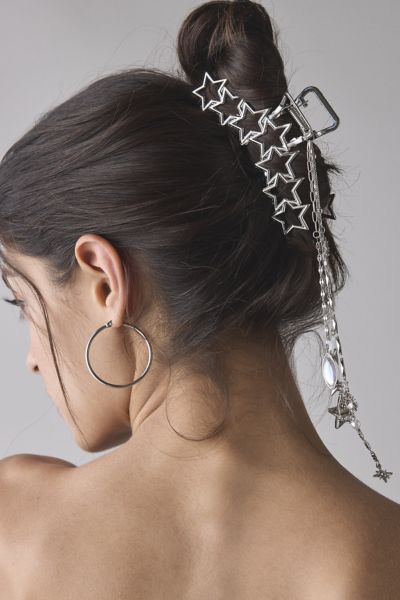 Multi-Star Charm Dangle Claw Clip Product Page
