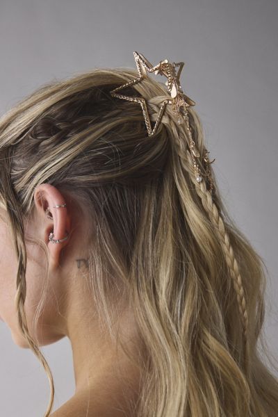 Barrette à Griffes Pendantes avec Charme en Étoile