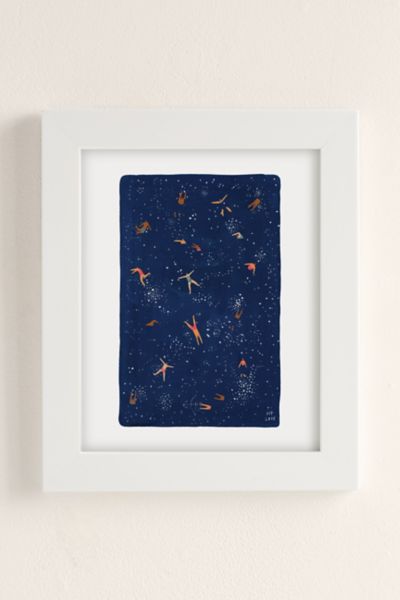 Urban Outfitters Helo Birdie Sky Swim Art Print In White Matte Frame At