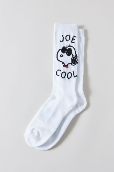 Urban Outfitters Peanuts Snoopy Joe Cool Crew Sock In White, Men's At  In White