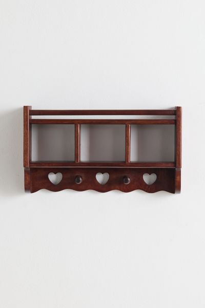 Millie Heart Wood Cut-Out Wall Shelf
