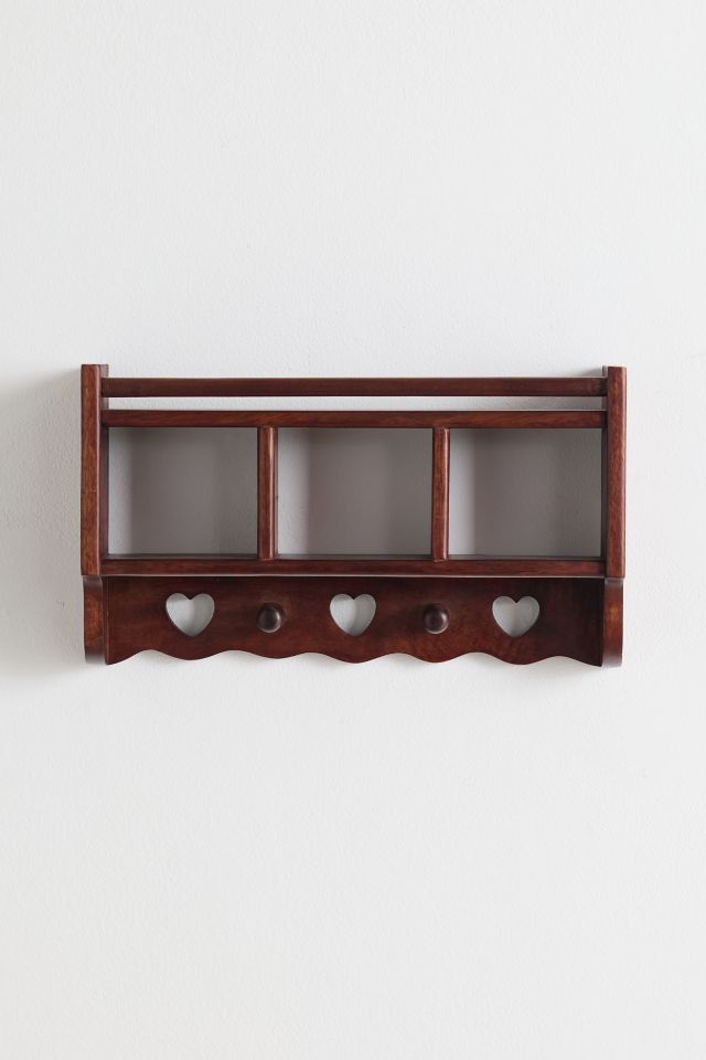 Millie Heart Wood Cut-Out Wall Shelf #1
