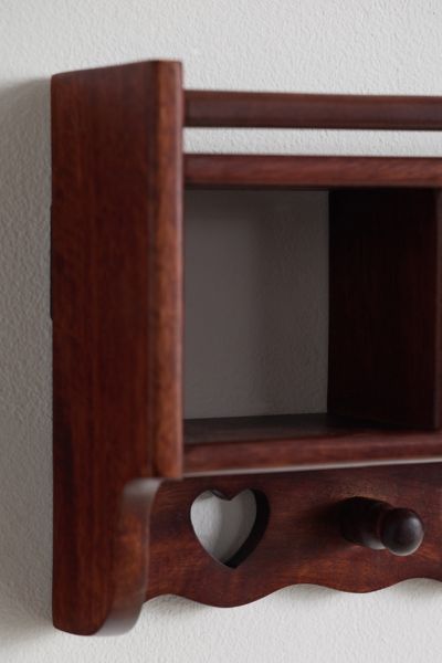 Millie Heart Wood Cut-Out Wall Shelf