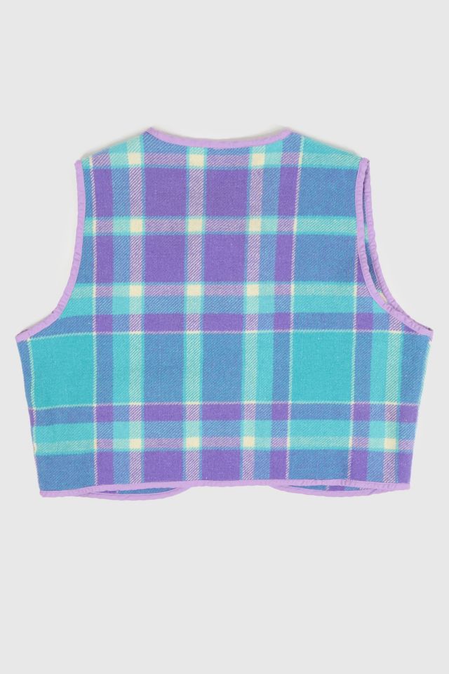 Reworked Woolen Plaid Tie Vest 20 #1