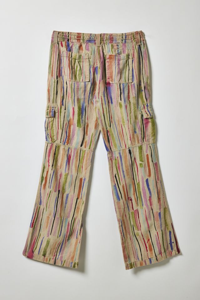 Vintage By Fruits Of Venus Stripes Hand Painted Cargo Pant #1