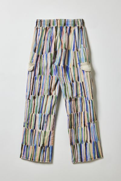 Vintage By Fruits Of Venus Cool Stripes Hand Painted Cargo Pant