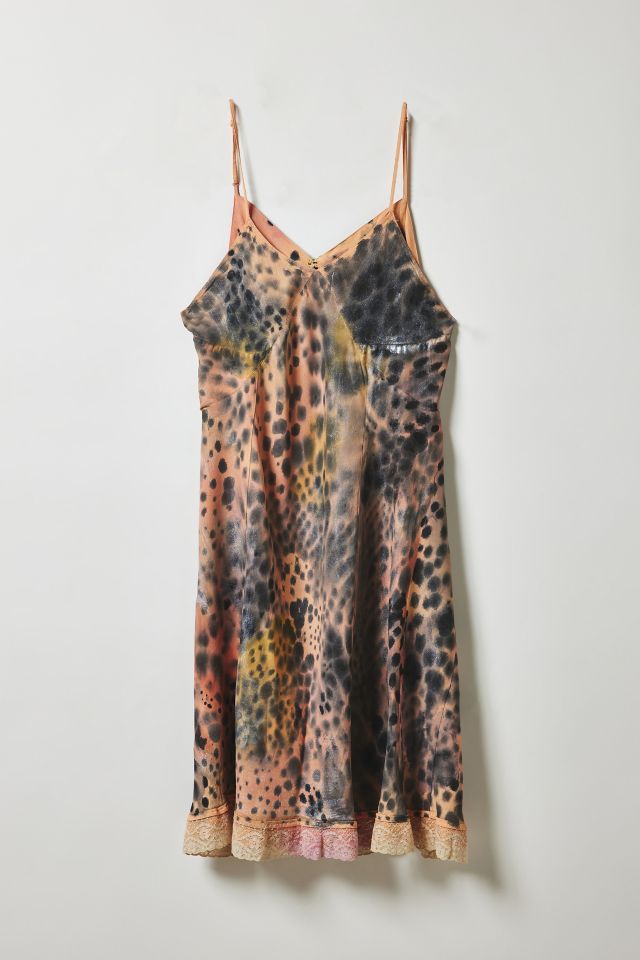 Vintage By Fruits Of Venus Blush Spots Hand Painted Midi Dress #1
