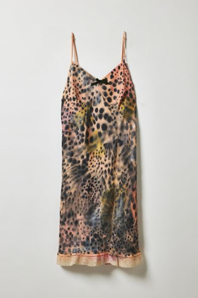 Vintage By Fruits Of Venus Blush Spots Hand Painted Midi Dress