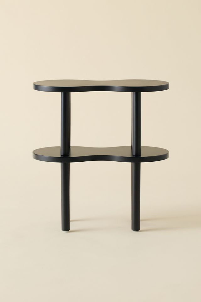 Ezra Wavy Wood Side Table #1