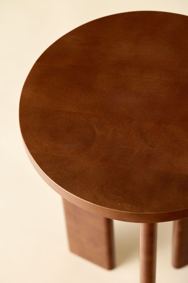 Simple Round Wood Side Table #2
