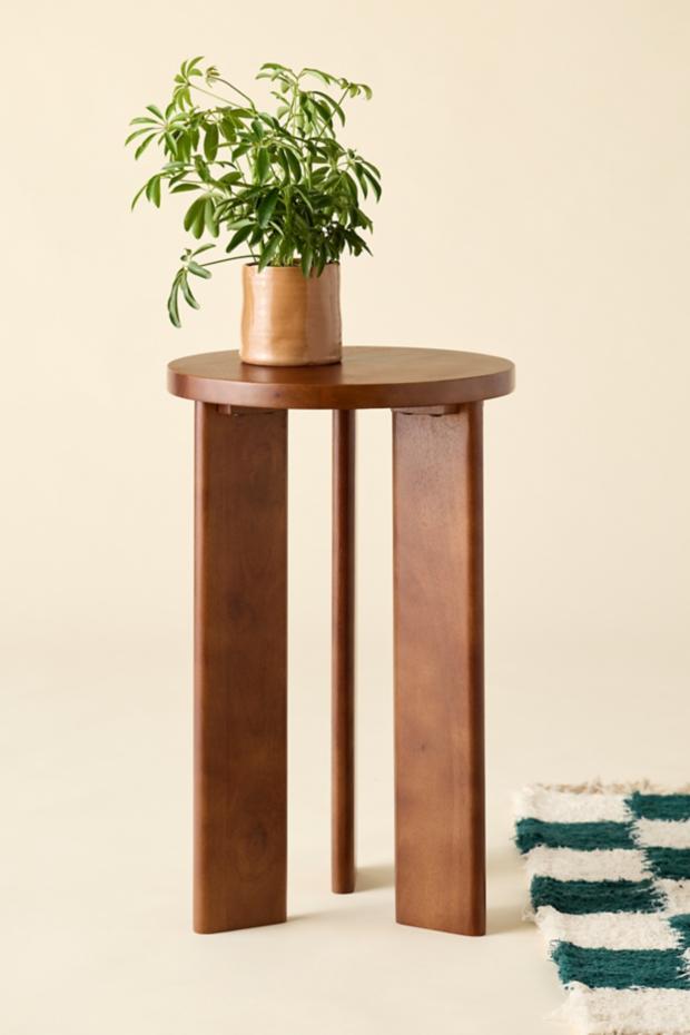 Simple Round Wood Side Table