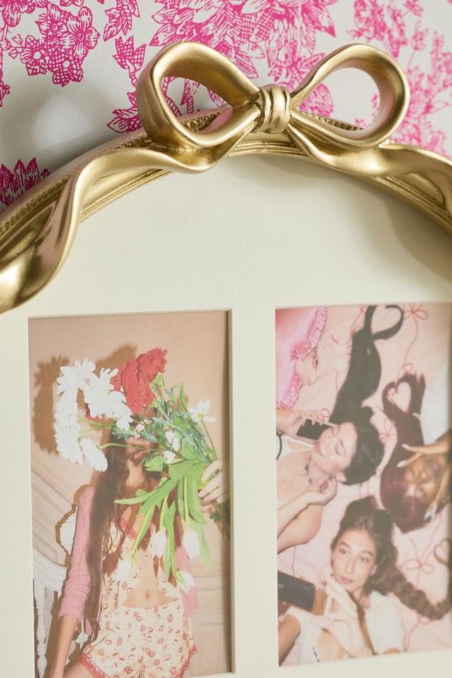 Bow Oval Shape Multi-Photo Picture Frame #1