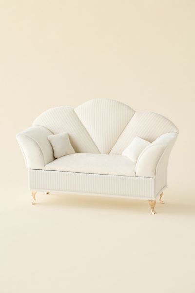 Urban Outfitters Velvet Sofa Shaped Jewelry Box In White At  In White