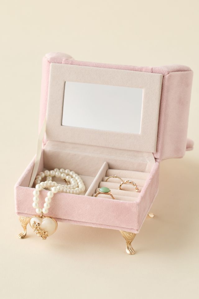Velvet Arm Chair Jewelry Box #1