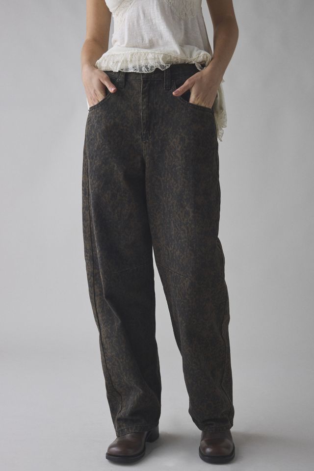 BDG Logan Printed Buckle Baggy Barrel Jean #1