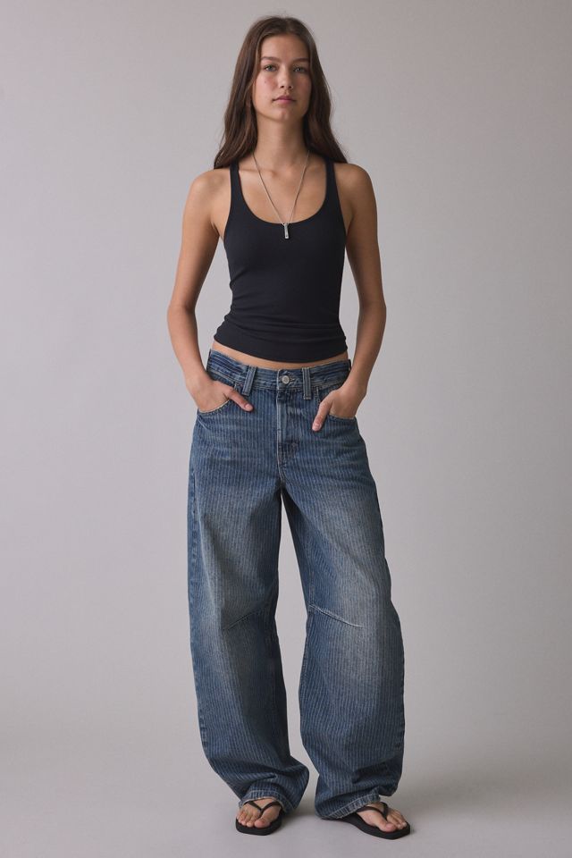 BDG Logan Printed Buckle Baggy Barrel Jeans #5