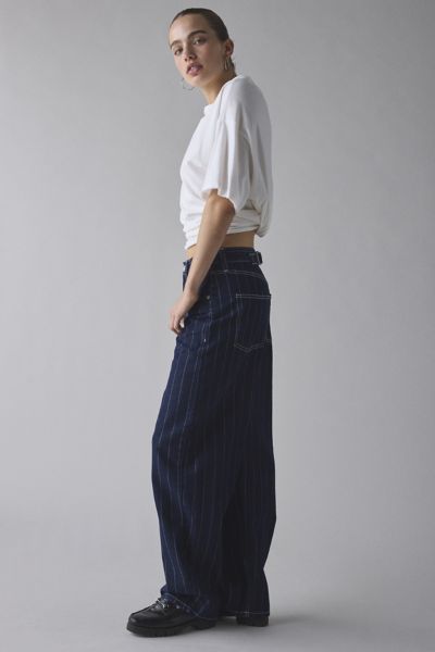 BDG Logan Printed Buckle Baggy Barrel Jean