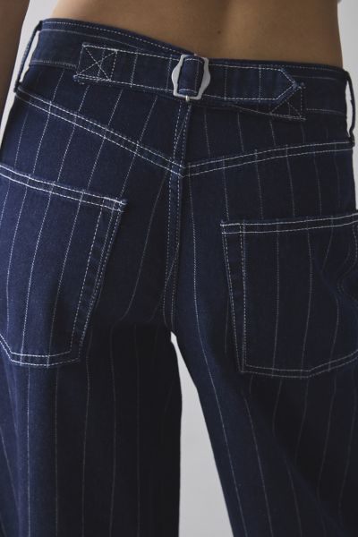 BDG Logan Printed Buckle Baggy Barrel Jean