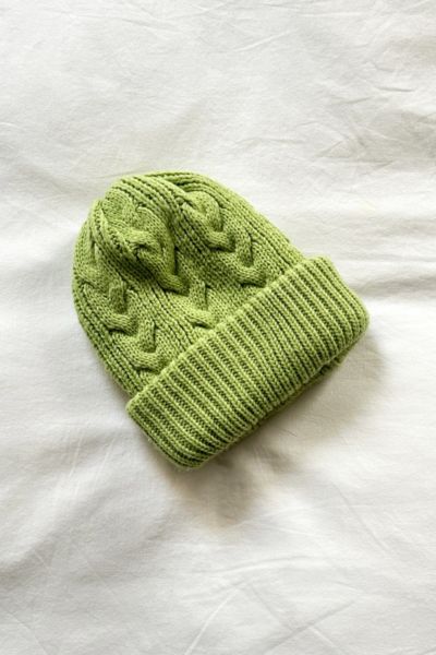 Adsum Cable Knit Lime Green Beanie