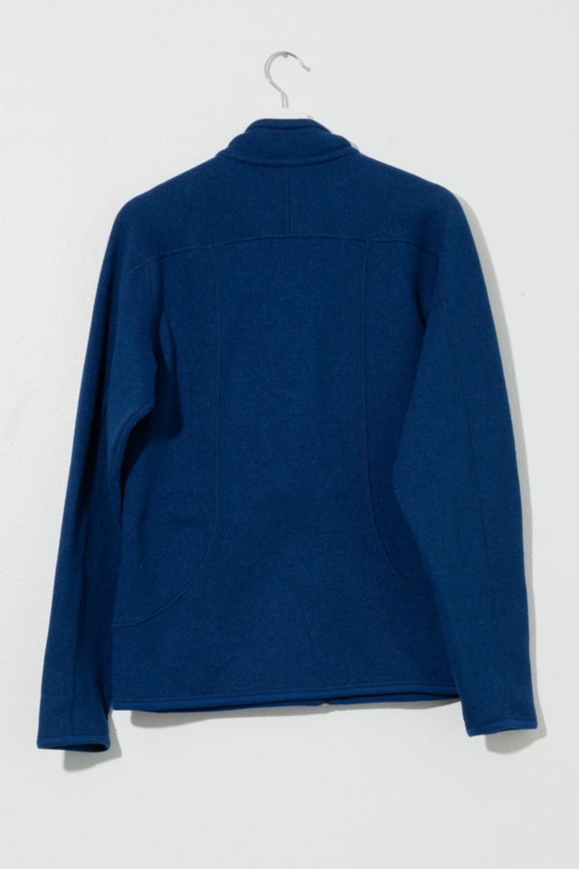 Vintage Y2K Patagonia Navy Blue Woven Fleece Zipper Jacket #2