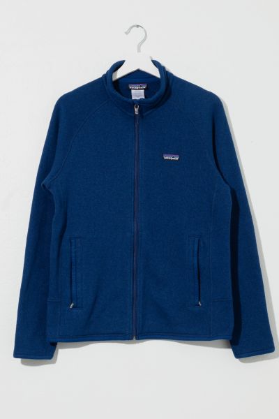 Vintage Y2K Patagonia Navy Blue Woven Fleece Zipper Jacket