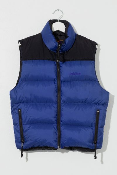 Vintage 1990s Solstice Blue Black Puffer Vest