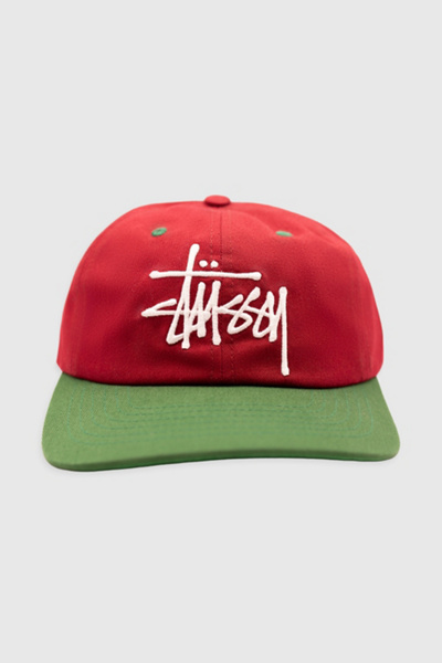 Stussy Low Profile Big Basic Snapback Hat In Maroon, Men's At Urban Outfitters In Burgundy