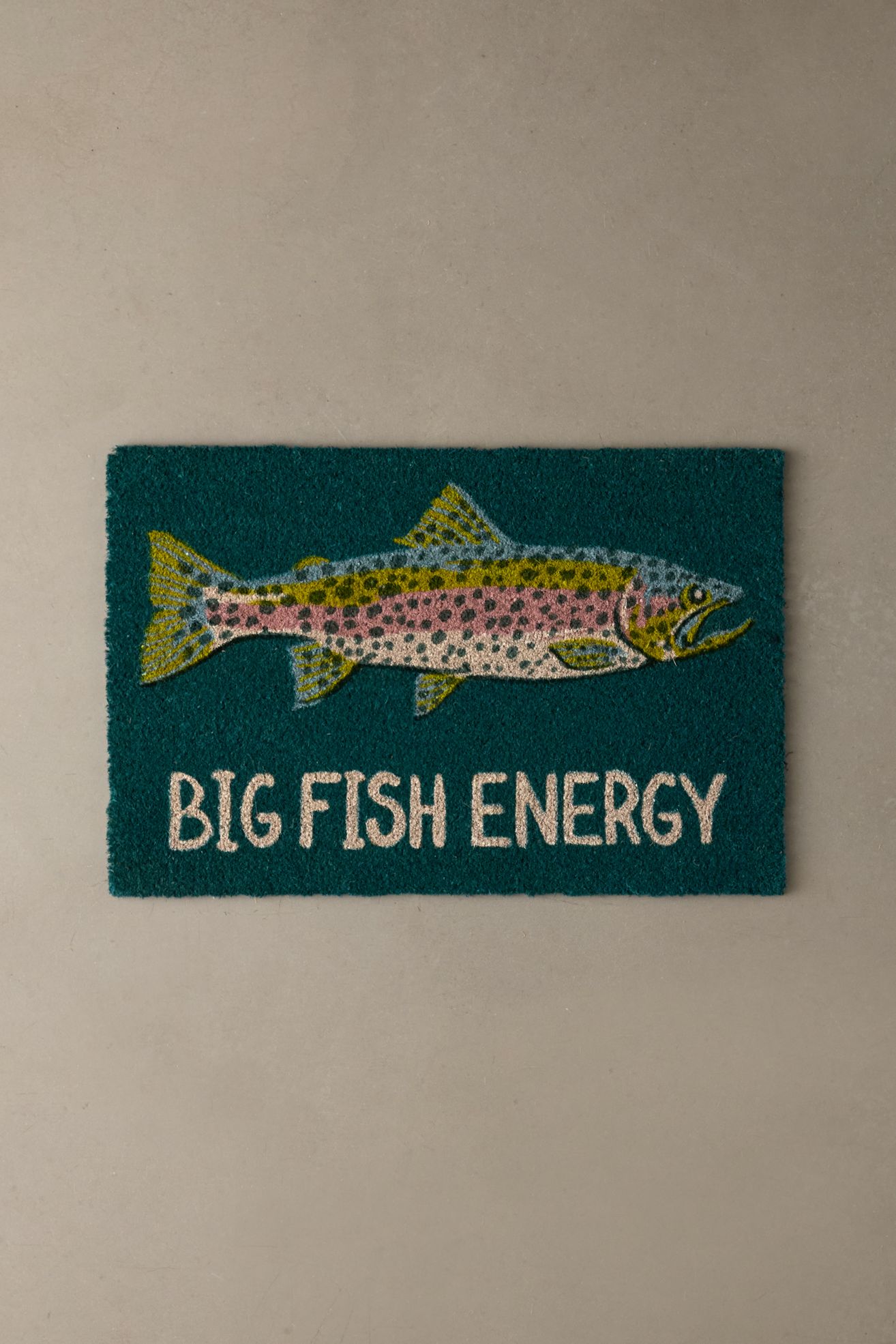 Big Fish Energy Coir Doormat - Blue, 20X30