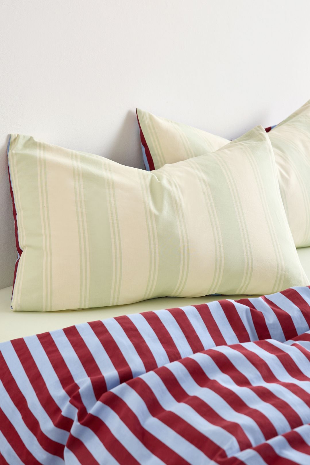 Riley Striped Reversible Sham Set - Citrus Berry, Regular, STANDARD