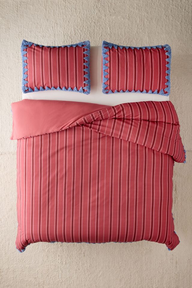 Stella Striped Tufted Edge Duvet Cover #1