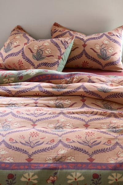 Waverly Floral Boho Patterned Gauze Sham Set