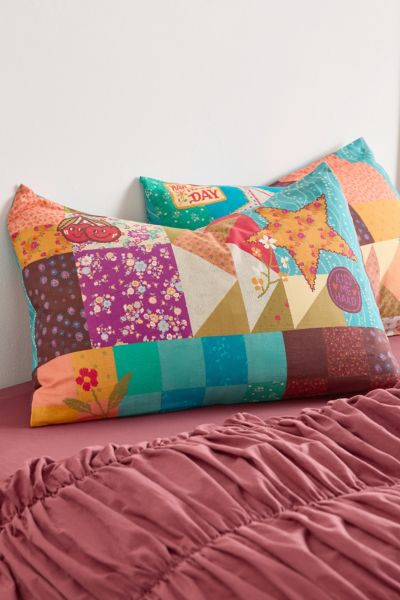 Quirky Patchwork Sham Set