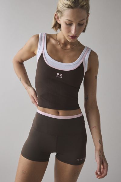 P.E Nation Forward Scoop Neck Layered Tank Top
