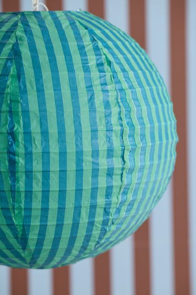 Stripe Printed Round Paper Lantern Pendant Shade