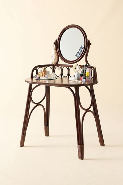 Caroline Rattan Mirror Vanity