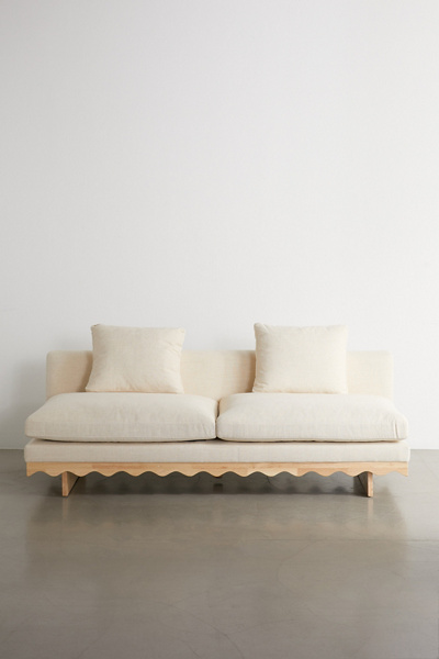 Roma Scalloped 3-Seater Sofa