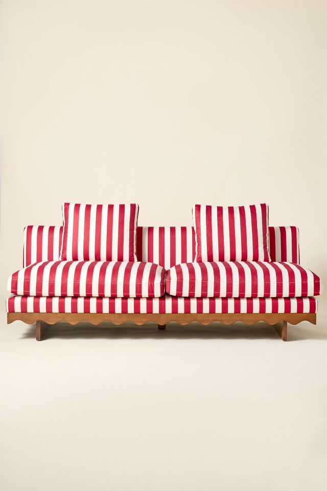 Roma Scalloped 3-Seater Sofa - Modern Design